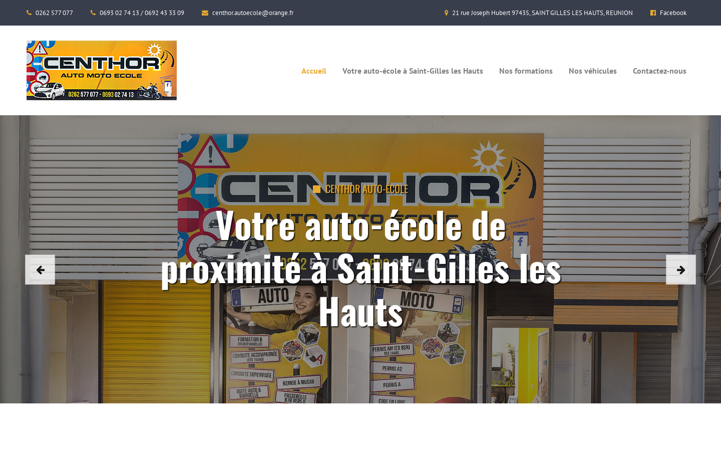 Screenshot du site web