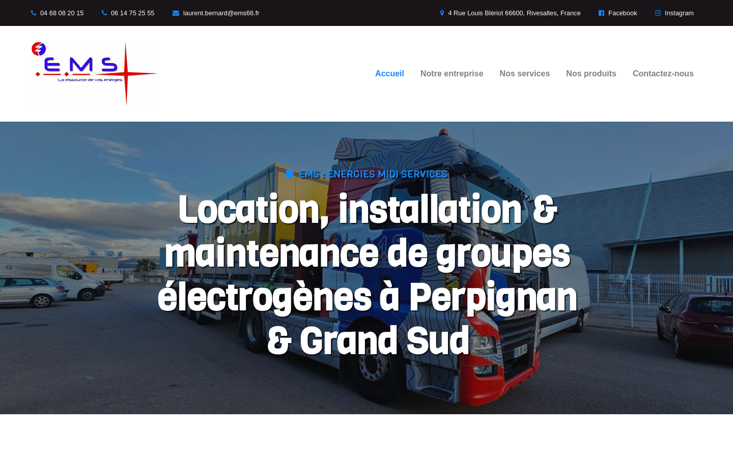 Screenshot du site web