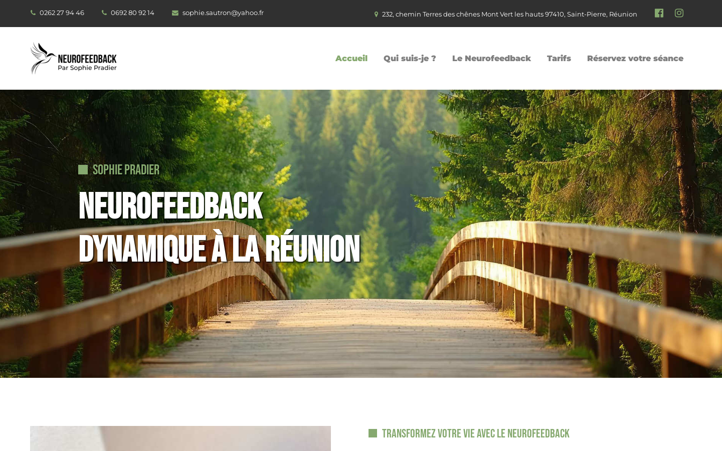 Screenshot du site web